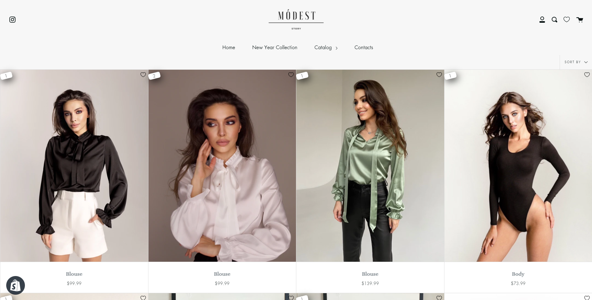 MODEST STORY — Каталог